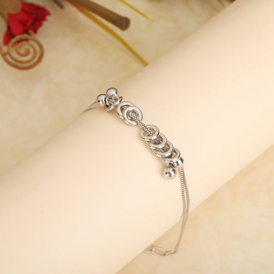 Link Of Circle Silver Bracelet