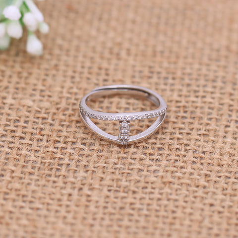 925 Sterling Silver Double Layer Adjustable Ring