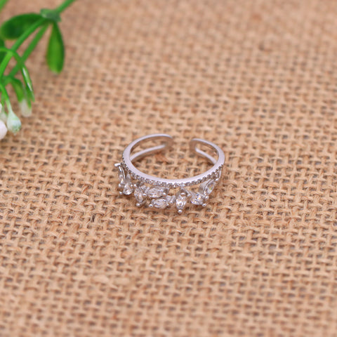 Silver Crystal  Ring