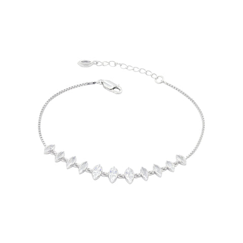CZ Diamond Leaf Bracelet for Women