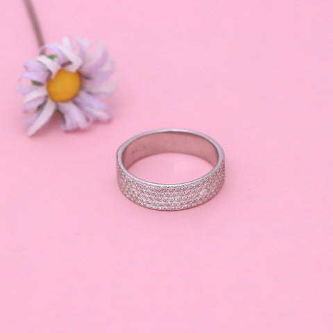 Silver Round Shape Band Ring