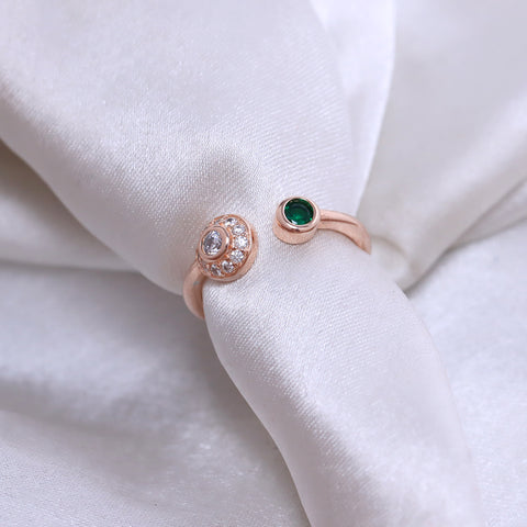 Rose Gold Traditional Ring Design With Adjustable Size