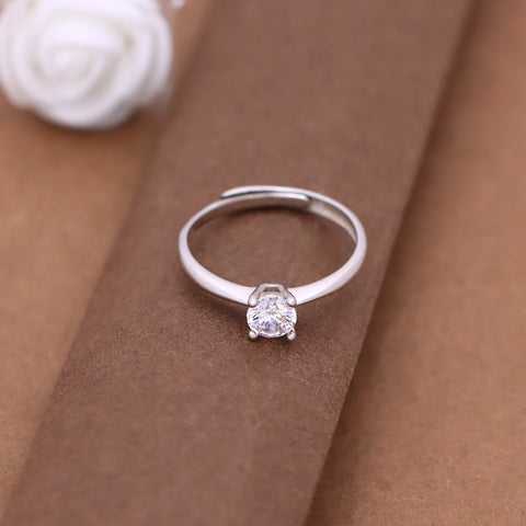 Silver High Stud  Adjustable Ring