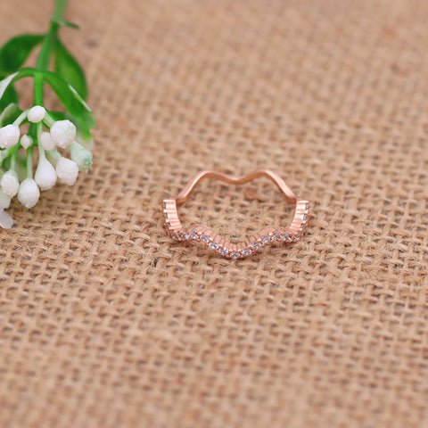 Rose Gold Curved Ring