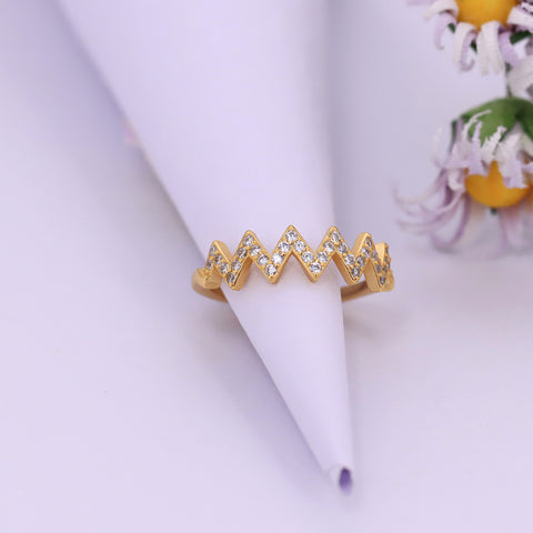 Gold Plated Zig Zag Ring