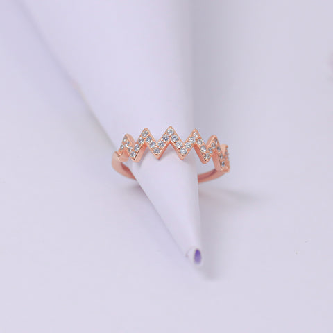 Rose Gold Zigzag Ring