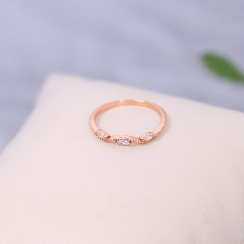 Rose Gold Curved Ring