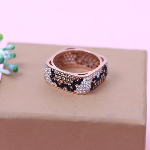 Rose Gold Leopard Mark Ring for Women