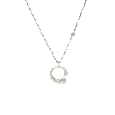 925 Sterling Silver Circular Pendant with chain