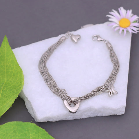 Silver Tringle Bunch Bracelet