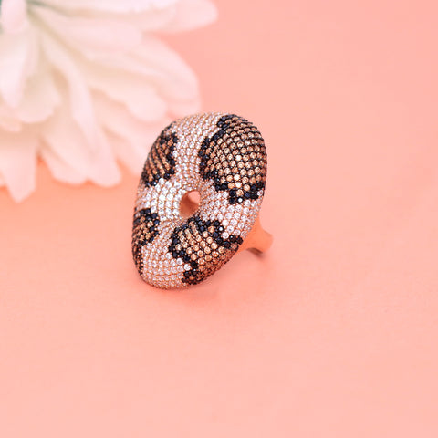 Rose Gold Leopard Mark  Ring