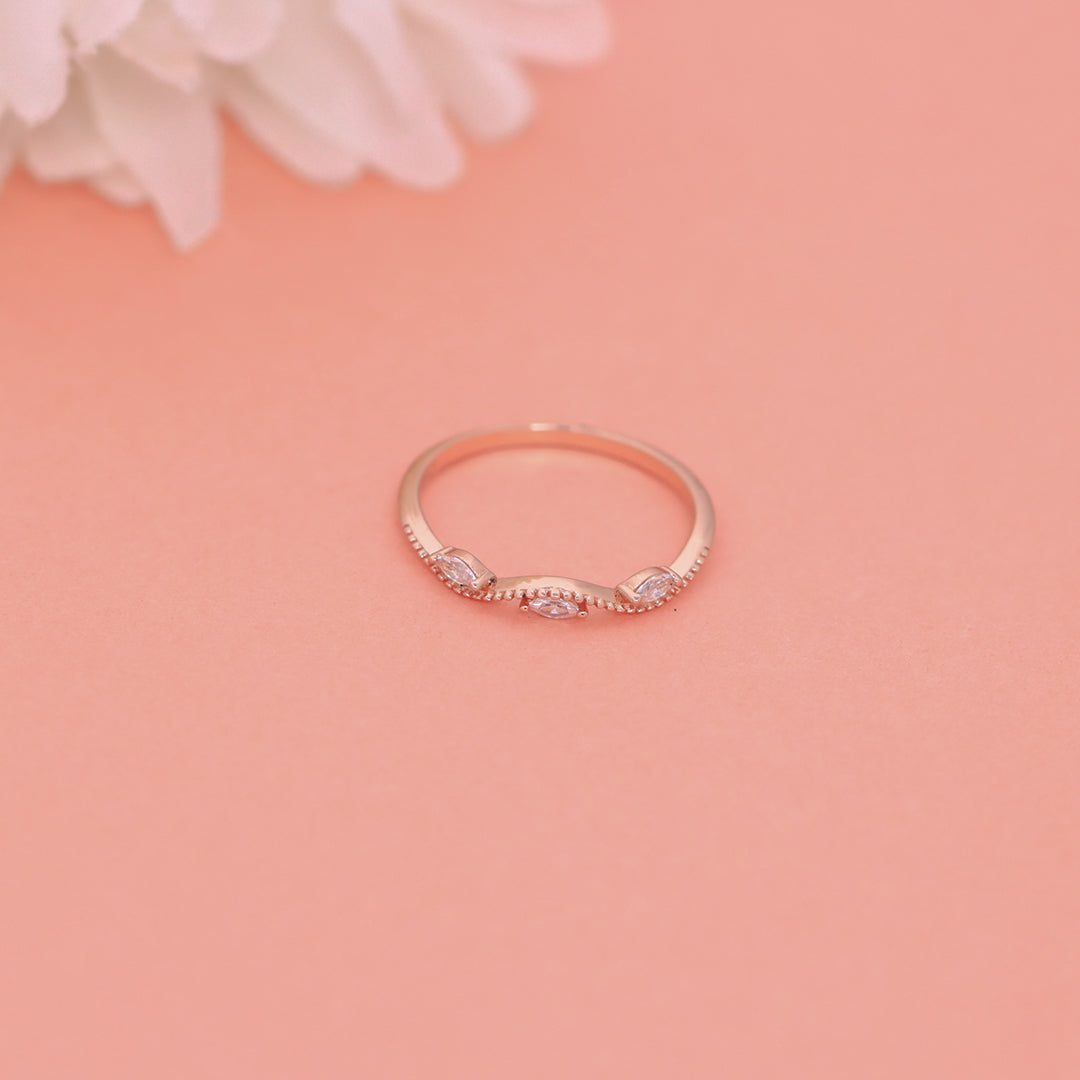 Rose Gold Curved Ring