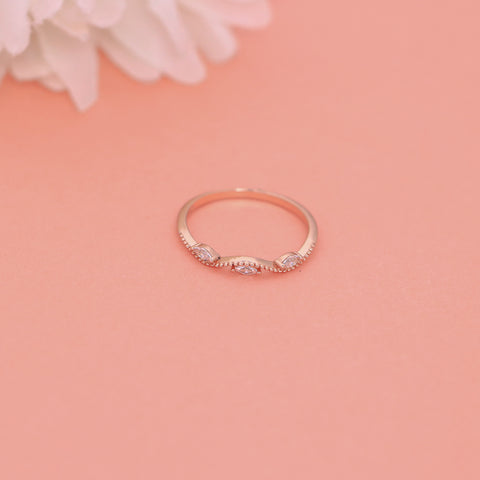 Rose Gold Curved Ring