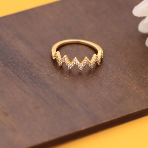 Gold Plated Zig Zag Ring