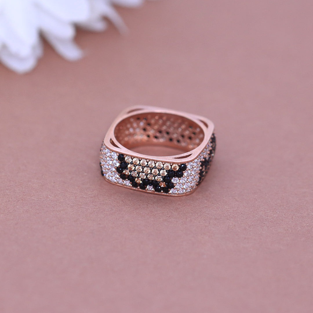 Rose Gold Leopard Mark Ring for Women