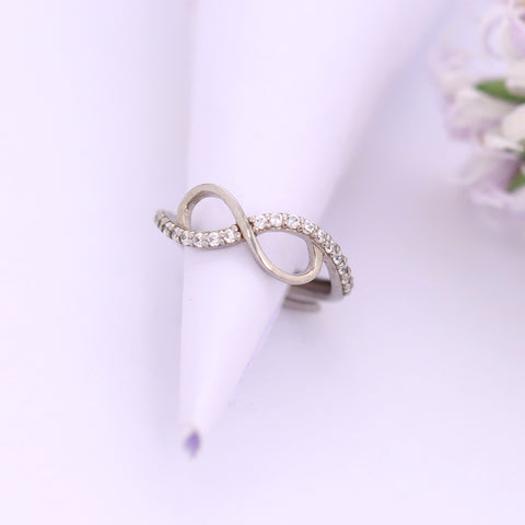 Sterling Silver Infinity  Adjustable Ring