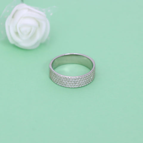 Silver Round Shape Band Ring