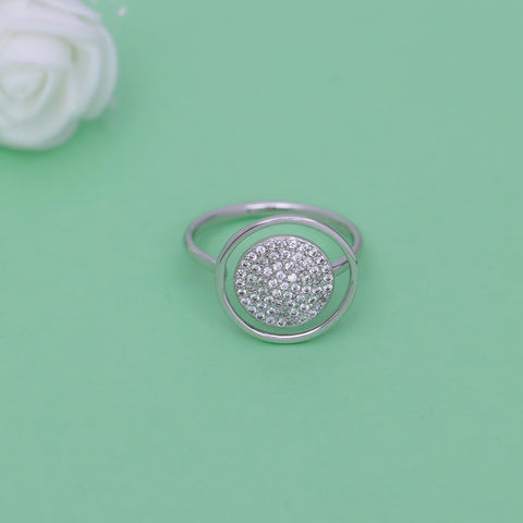 Silver Dual Circle  Ring