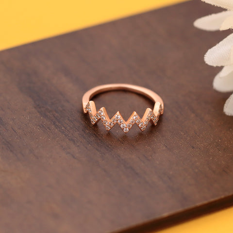 Rose Gold Zigzag Ring