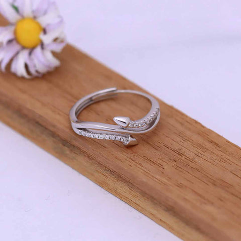 Silver Wrap Around Arrow Adjustable Ring