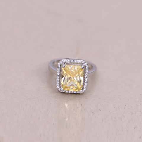 Yellow Sapphire 925 Silver Ring