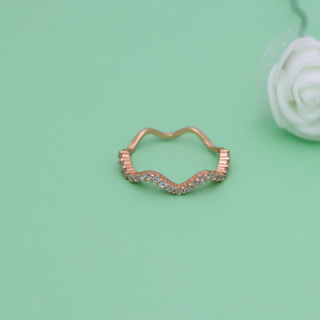 Rose Gold Curved Ring