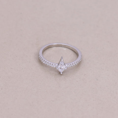 925 Silver Pear Cut  Ring