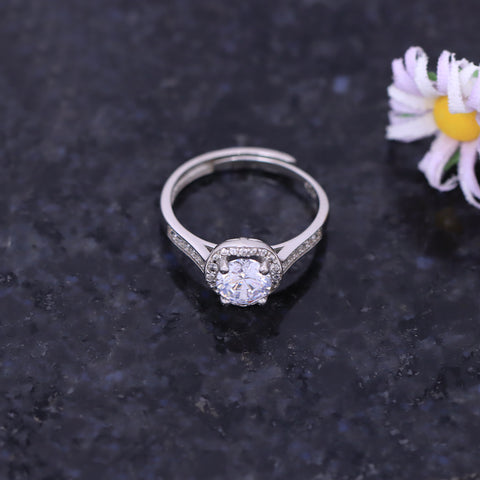 Silver Sun Flower Shape Ring