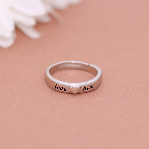 Sterling Silver Love Him Ring