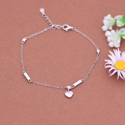 Silver Delicate Heart Bracelet