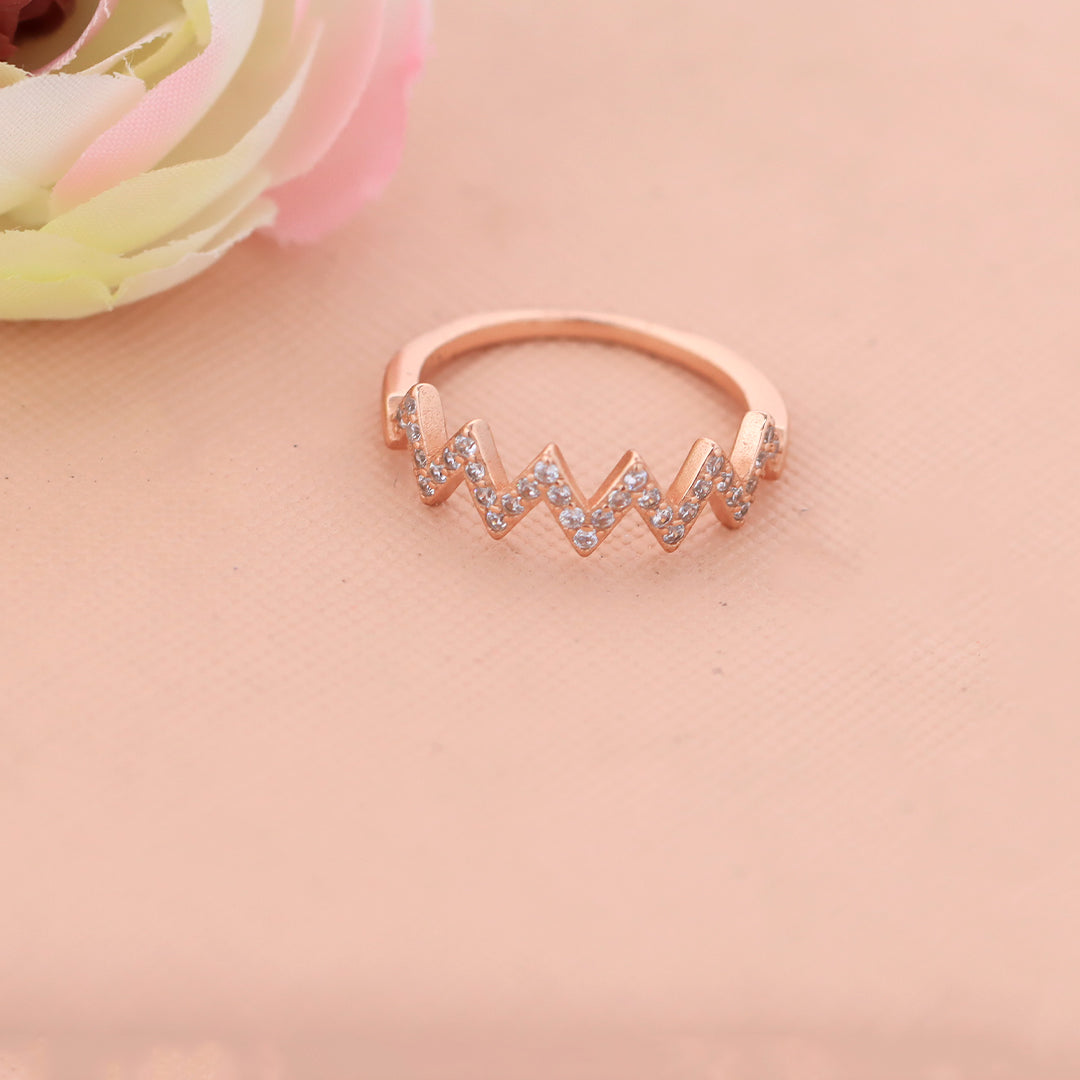 Rose Gold Zigzag Ring