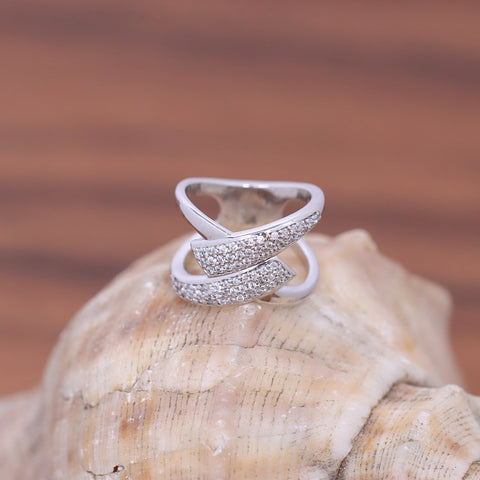 Silver Cocktail Design Ring for Women