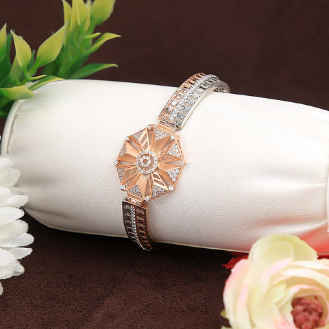 Rose Gold Flower Shape Bracelet