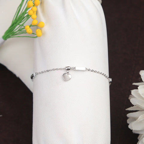 Silver Delicate Heart Bracelet