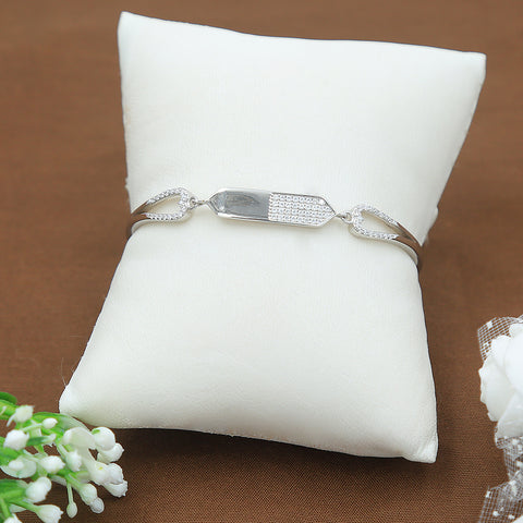 925 Sterling Silver Hexagon Shape  Bracelet