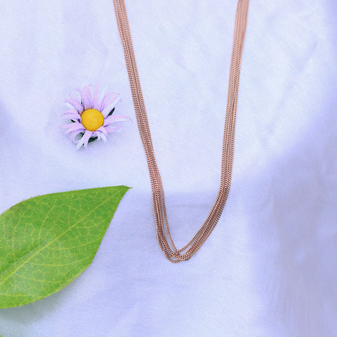 Rose Gold Multiple Lines Chain