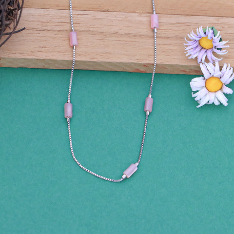 Mother of Pearl Silver Chain