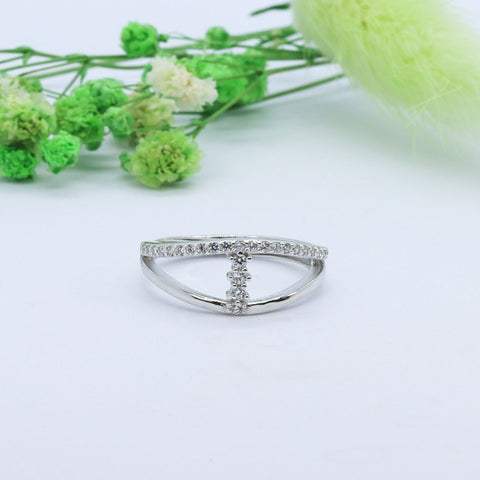 925 Sterling silver double layer adjustable ring
