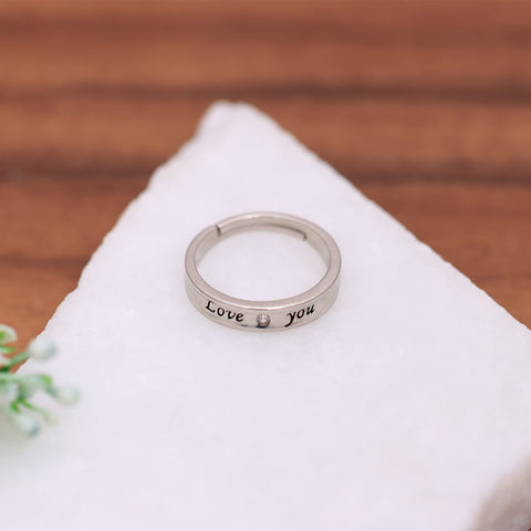 925 Sterling Silver Love You Ring