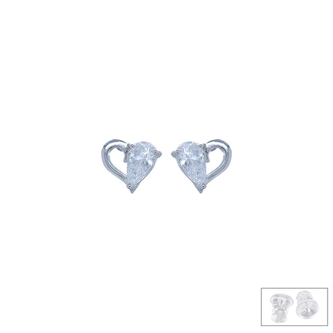 Silver Heart Earrings