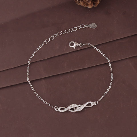 925 Sterling Silver Infinity Bracelet for Women