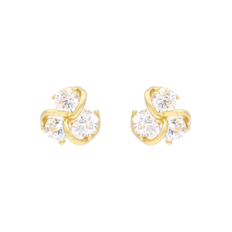 Elegant 925 Silver CZ Stud Earrings for Women