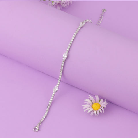 925 Sterling Silver CZ Tennis Bracelet for Women