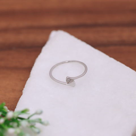 Women Silver Shine Adjustable Ring