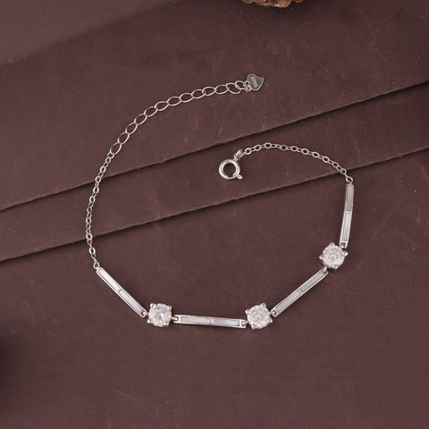 925 Sterling Silver Stone Classic CZ Tennis Bracelet for Women