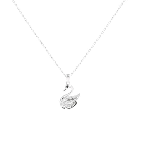 Crystal  Swan  Pendant With Chain