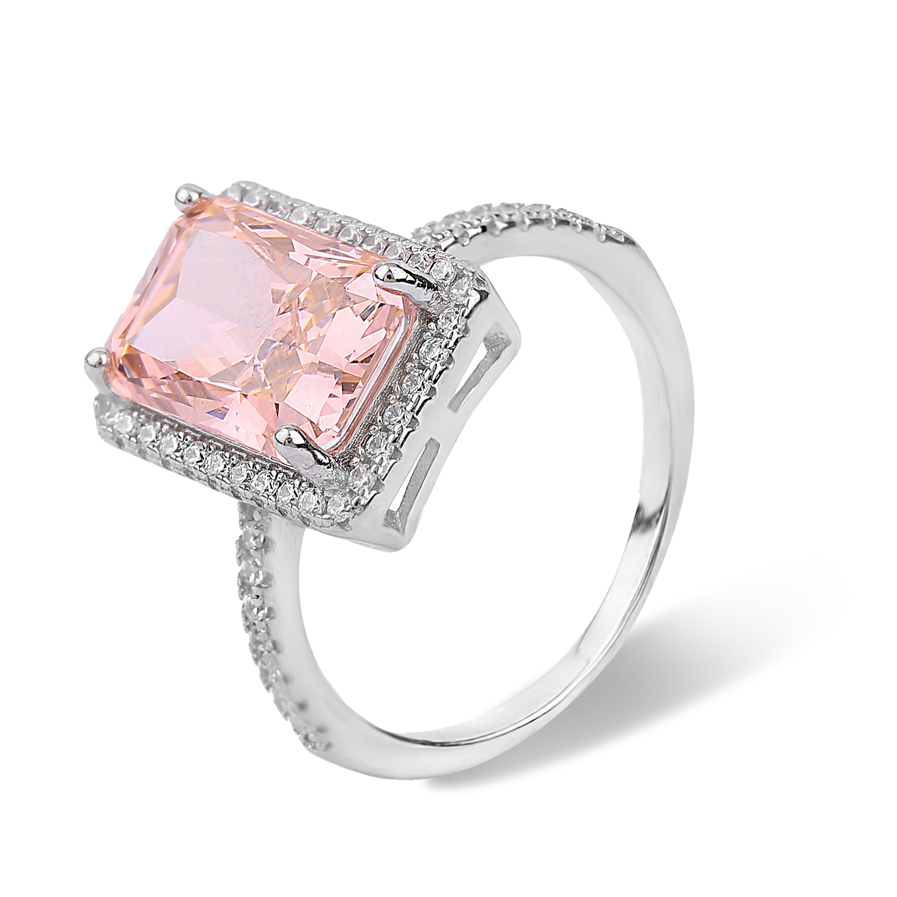 Peach sapphire gemstone rings