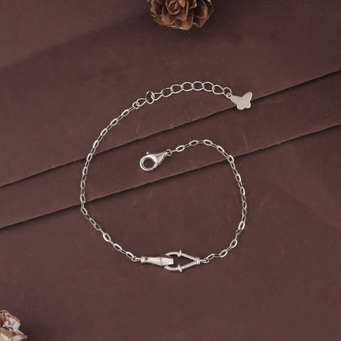 925 Sterling Silver Love Knot Bracelet For Girl