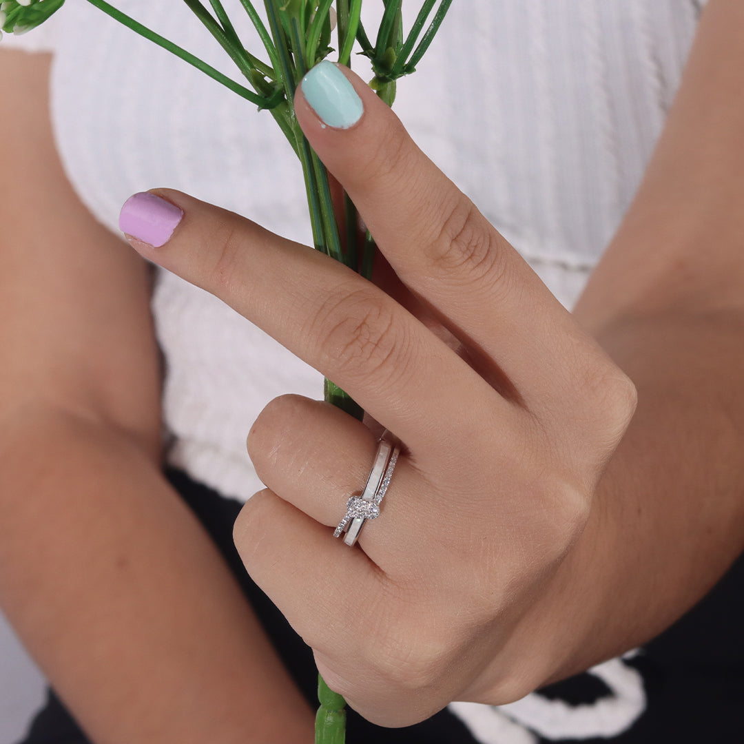 White Sapphire Stone Studded Ring