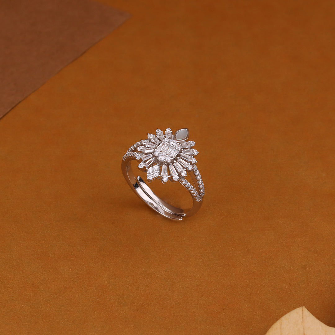 Moissanite Round Cut Ring